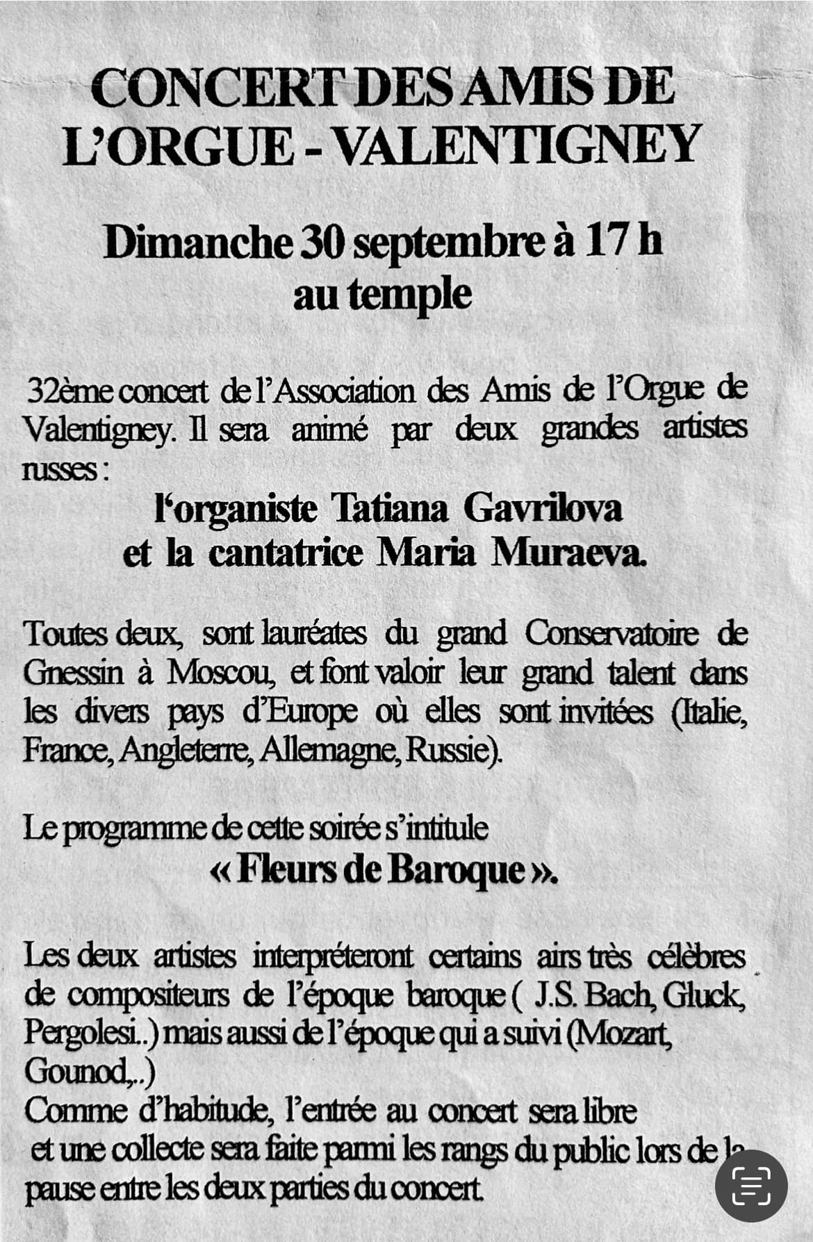 Concert Fleurs de Baroque